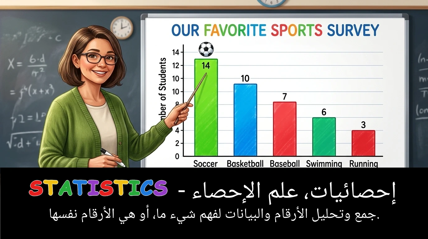 Arabic Illustration for statistics